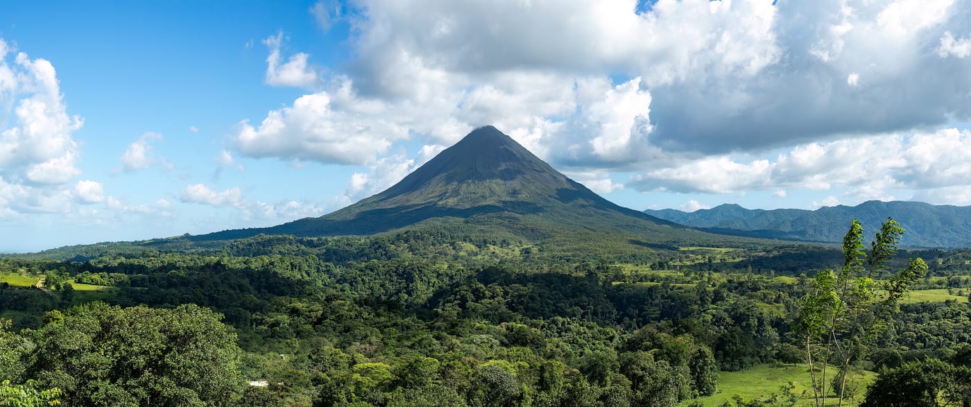 Arenal Volcano in Costa Rica, the iconic landscape of the country whose tourism-adjacent legal framework supports the senior international ayahuasca retreats including Soltara Healing Center and Rythmia Life Advancement Center.