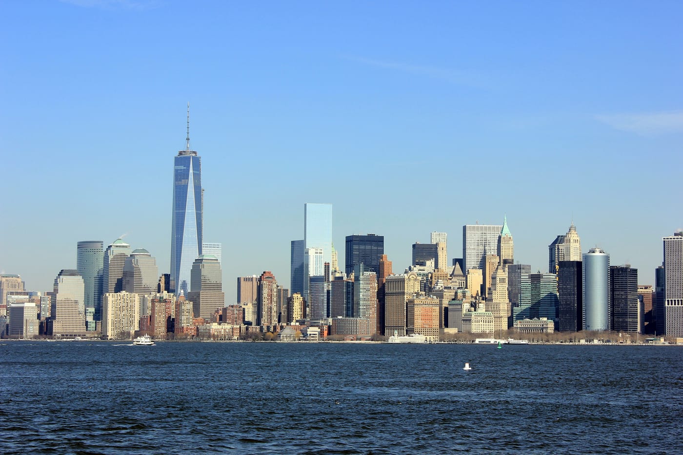 The Manhattan skyline. New York City is one of the four Apeiron Investment Group offices and the venue at which Atai Life Sciences IPO'd on Nasdaq in June 2021, raising approximately 225 million dollars at a fully-diluted valuation north of two billion dollars.