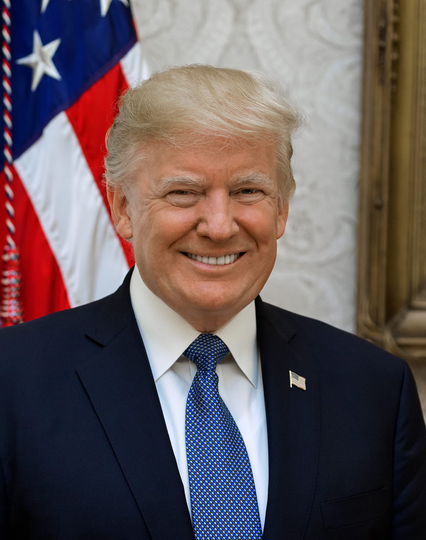President Donald Trump, official White House portrait. Trump signed the 18 April 2026 executive order accelerating psychedelic treatments for serious mental illness and committing at least 50 million dollars to federal ibogaine research.