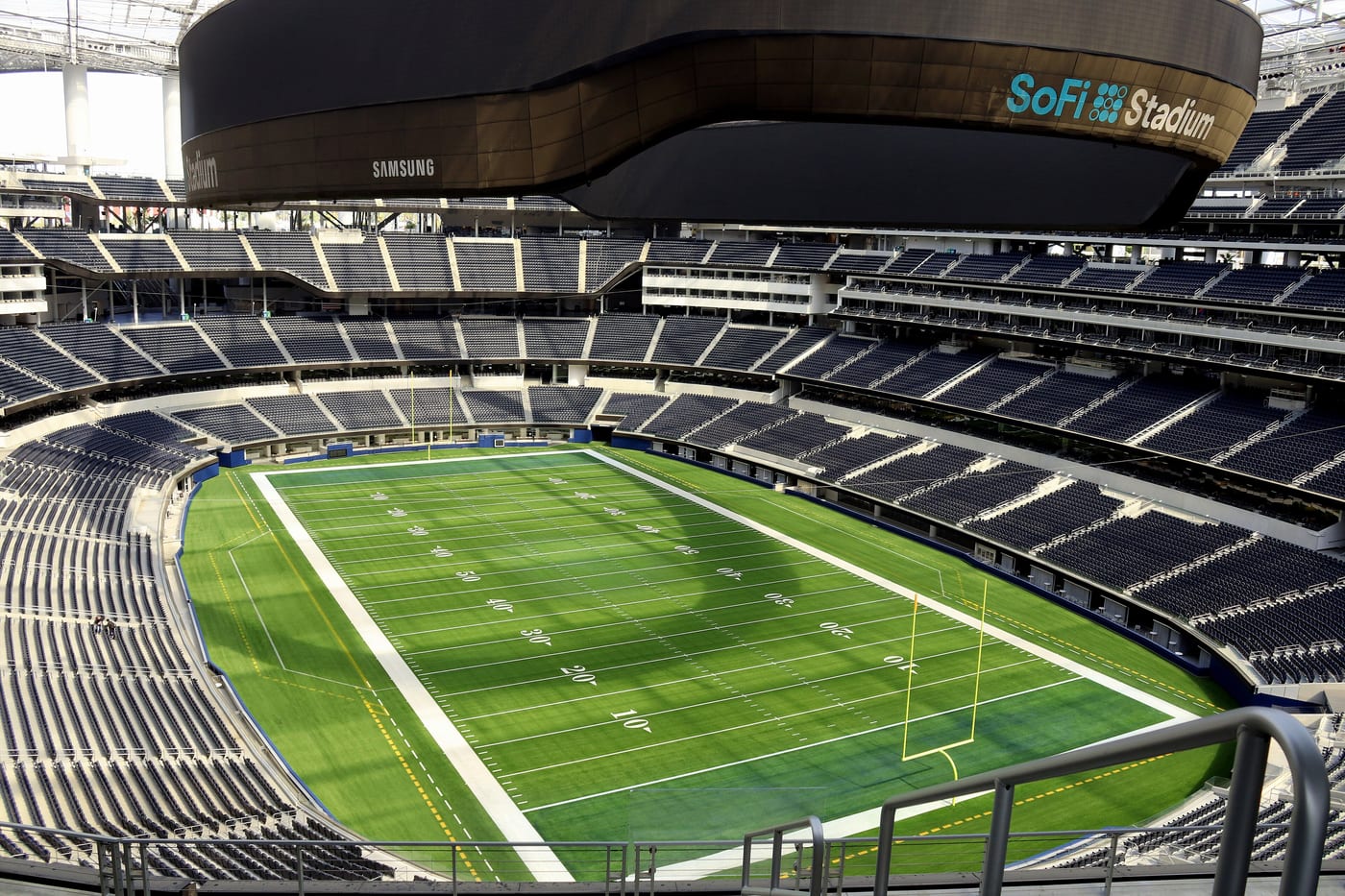 SoFi Stadium in Los Angeles, the home of the LA Rams. The Rams are part of the Kroenke Sports and Entertainment portfolio operated by Stan Kroenke and Ann Walton Kroenke (Sam Walton's niece via James Bud Walton).